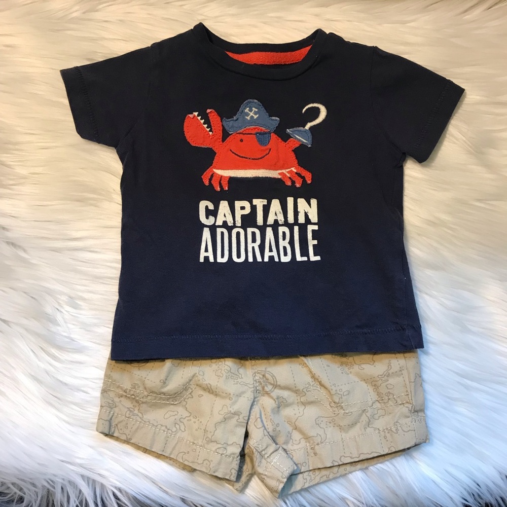 Carter’s Captain Adorable 2 Piece Shorts & Tee